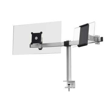 Soporte de monitor PRO para 1 pantalla y 1 tableta, abrazadera de mesa
