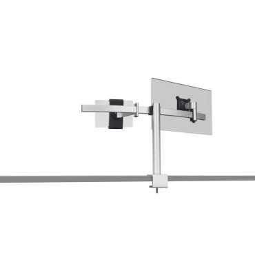 Soporte de monitor PRO para 1 pantalla y 1 tableta, abrazadera de mesa