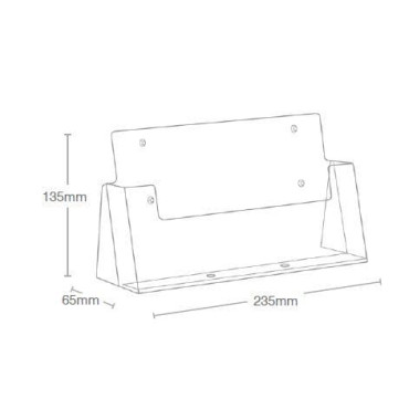 Porta folletos Horizontal, 1/3 A4 o DL