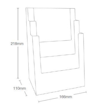 Portafolletos verticales A5 con 3 bolsillos