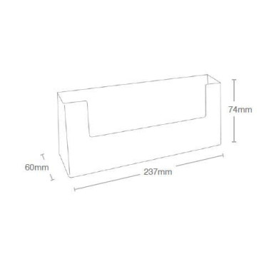 Soporte para folletos  formato Horizontal DL (1/3 A4)