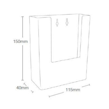 Portafolletos vertical, 1/3 A4 o DL, pared