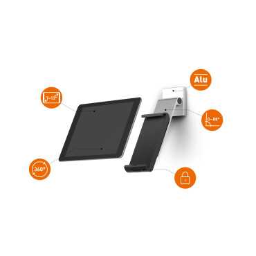 Soporte de pared para tableta Wall Pro de 7 a 13 pulgadas con cerradura