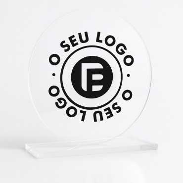 Trofeo en acrílico redondo con impresión.