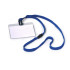 Portanombres 60×90 mm con lanyard / cordón para acreditación