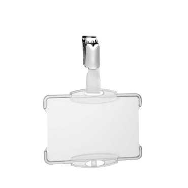 Portanombres 60×90 mm con lanyard / cordón para acreditación