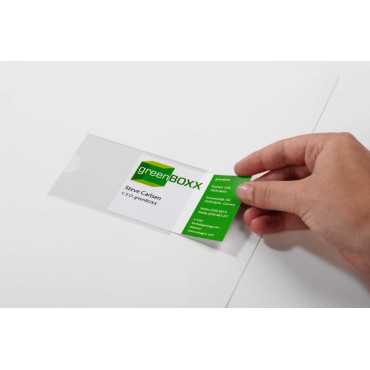 Fundas autoadhesivas Pocketfix® 90x57 mm with thumb slot