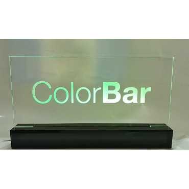 acrílico iluminado con led 50 X 20 cm
