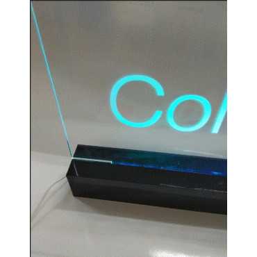 acrílico iluminado con led 50 X 20 cm